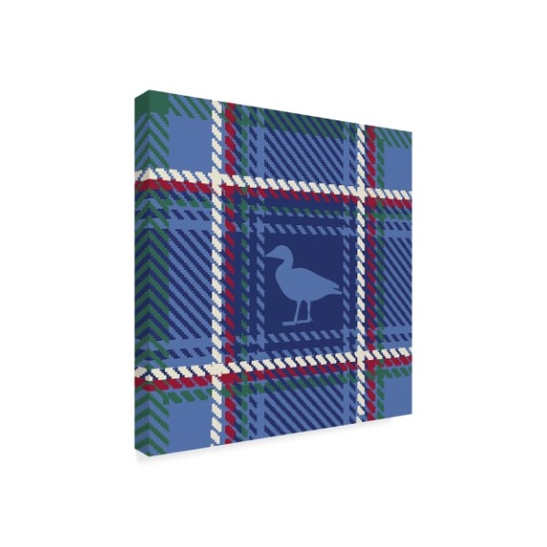 Sher Sester 'Lodge Duck Plaid Blue' Canvas Art,35x35